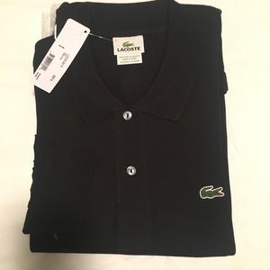 Men’s Lacoste long sleeve pique polo- 7/XL- black